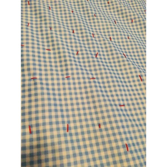 Vintage handmade Quilt Large Blocks floral gingham 82 x 105 blanket - Picture 11 of 15